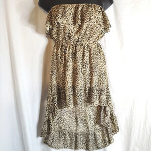 Ali & Kris High Low Cheetah Print Dress EUC ❤️🐆
